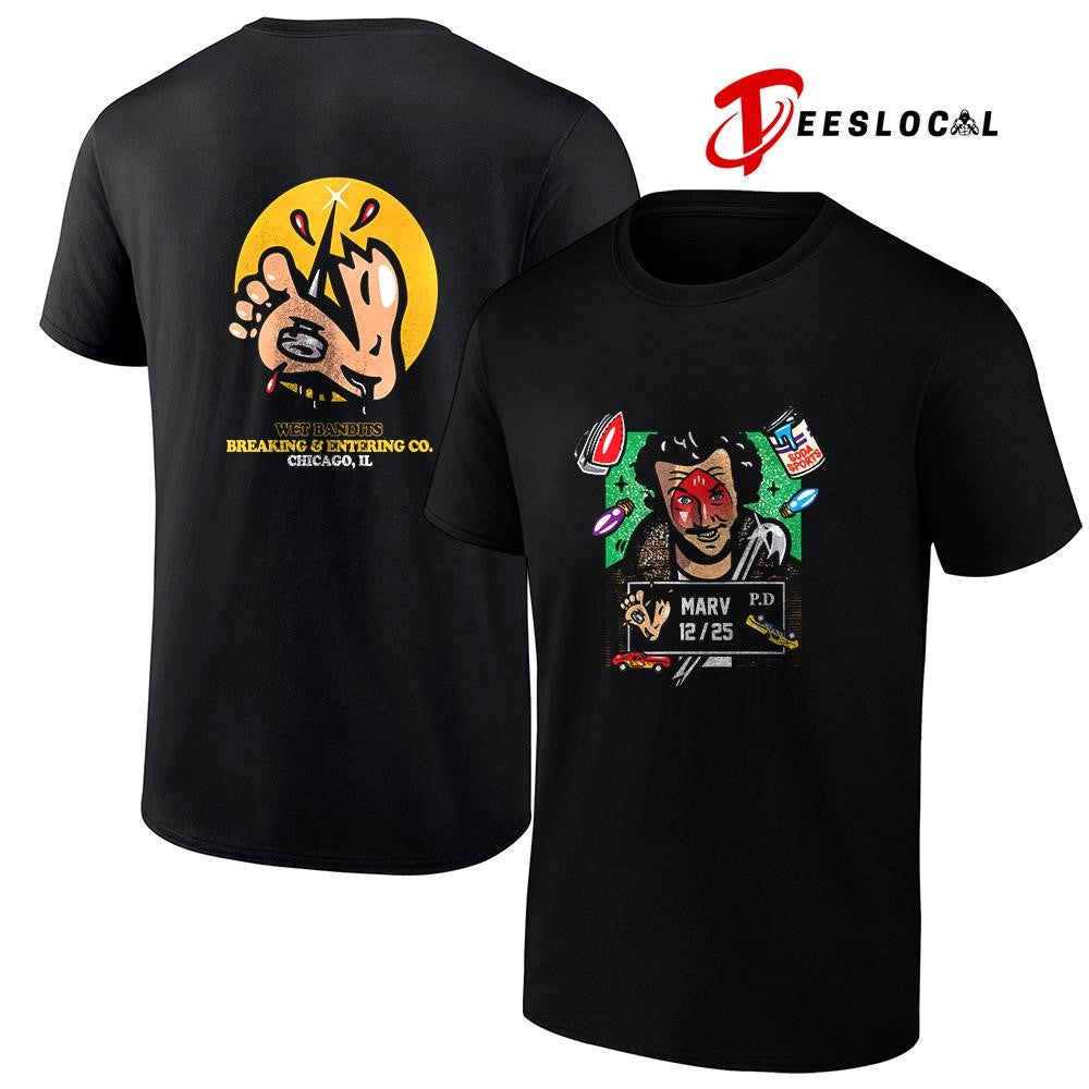 Marv 12 25 Wet Bandits breaking and entering co cartoon Christmas graphic shirt