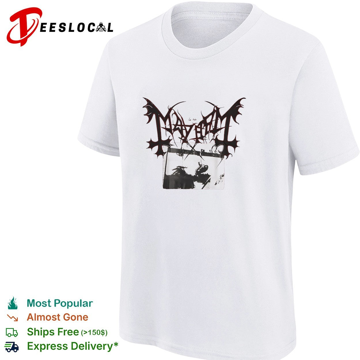 Mayhem band logo basic shirt