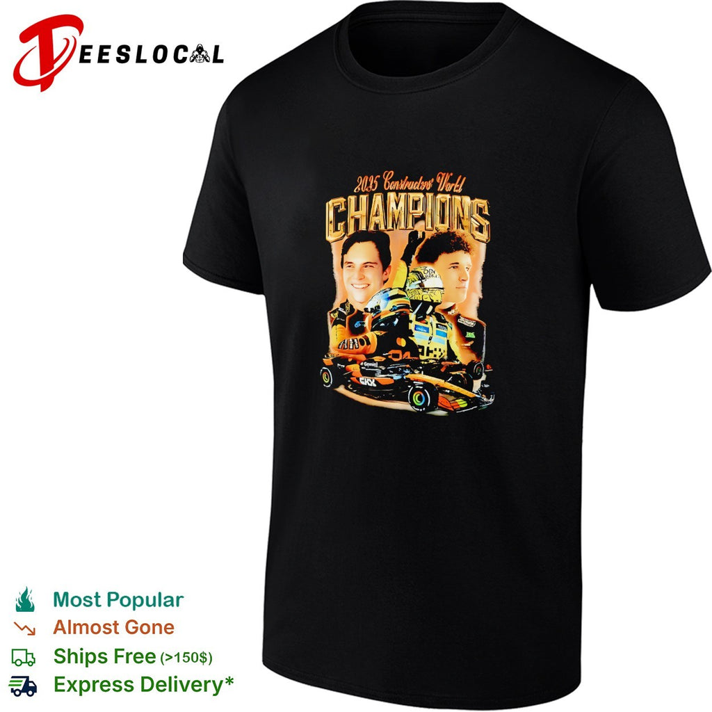 McLaren 2025 constructors’ world champions Piastri and Norris shirt