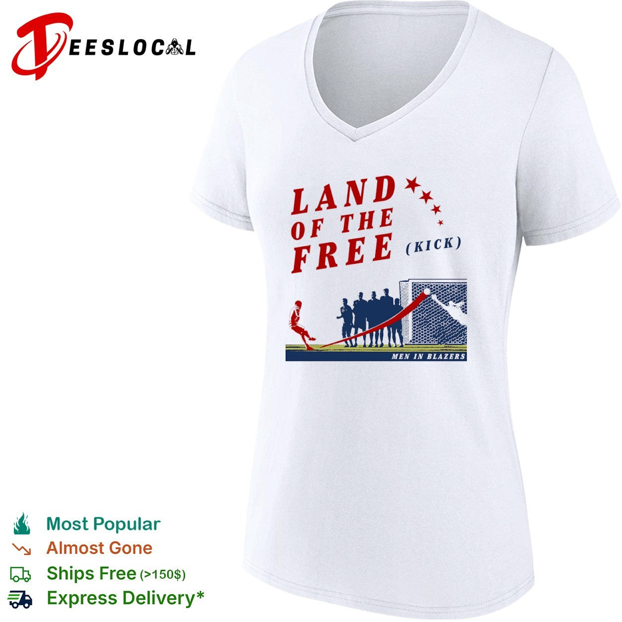 Men in blazers land of the free kick shirt