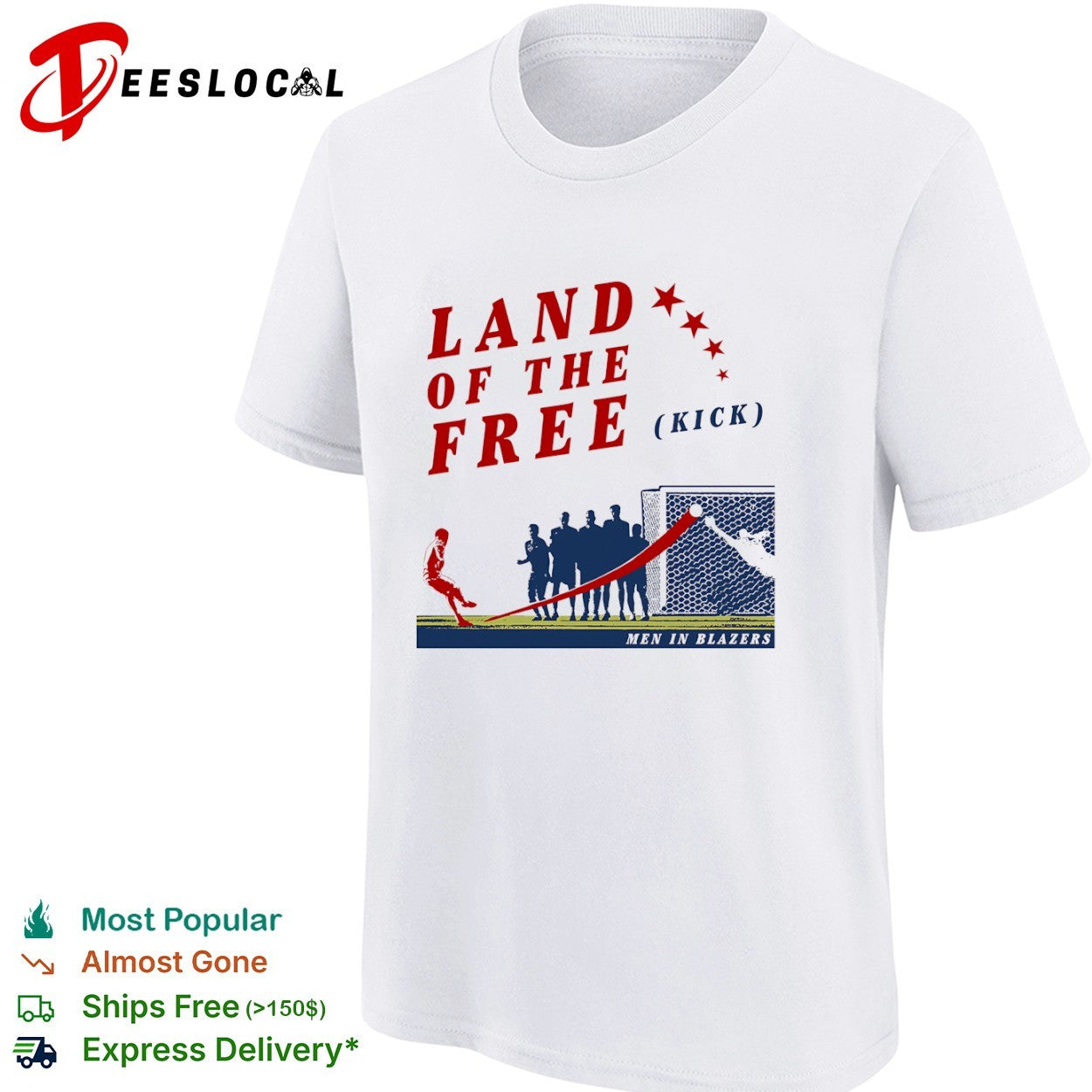 Men in blazers land of the free kick shirt