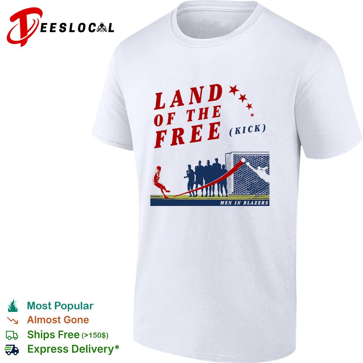 Men in blazers land of the free kick shirt