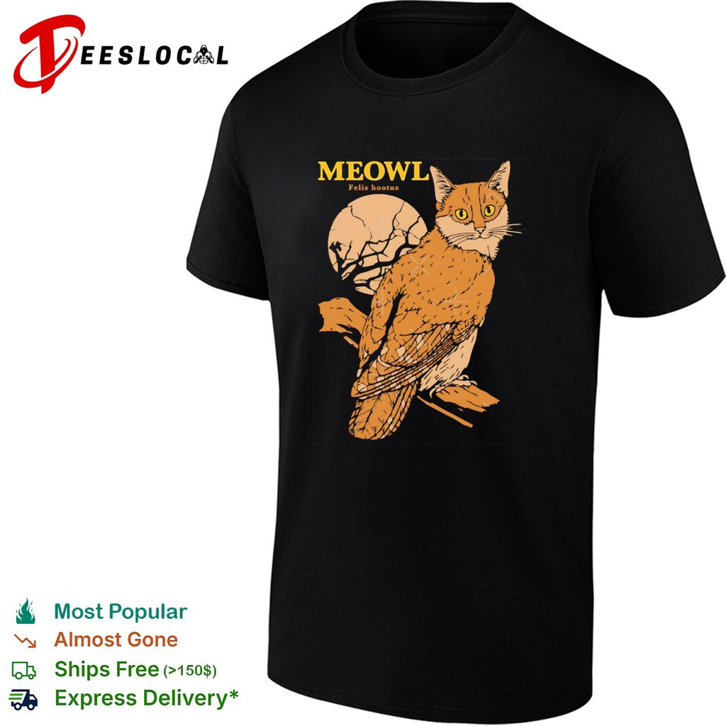 Meowl Felis hootus cat owl shirt
