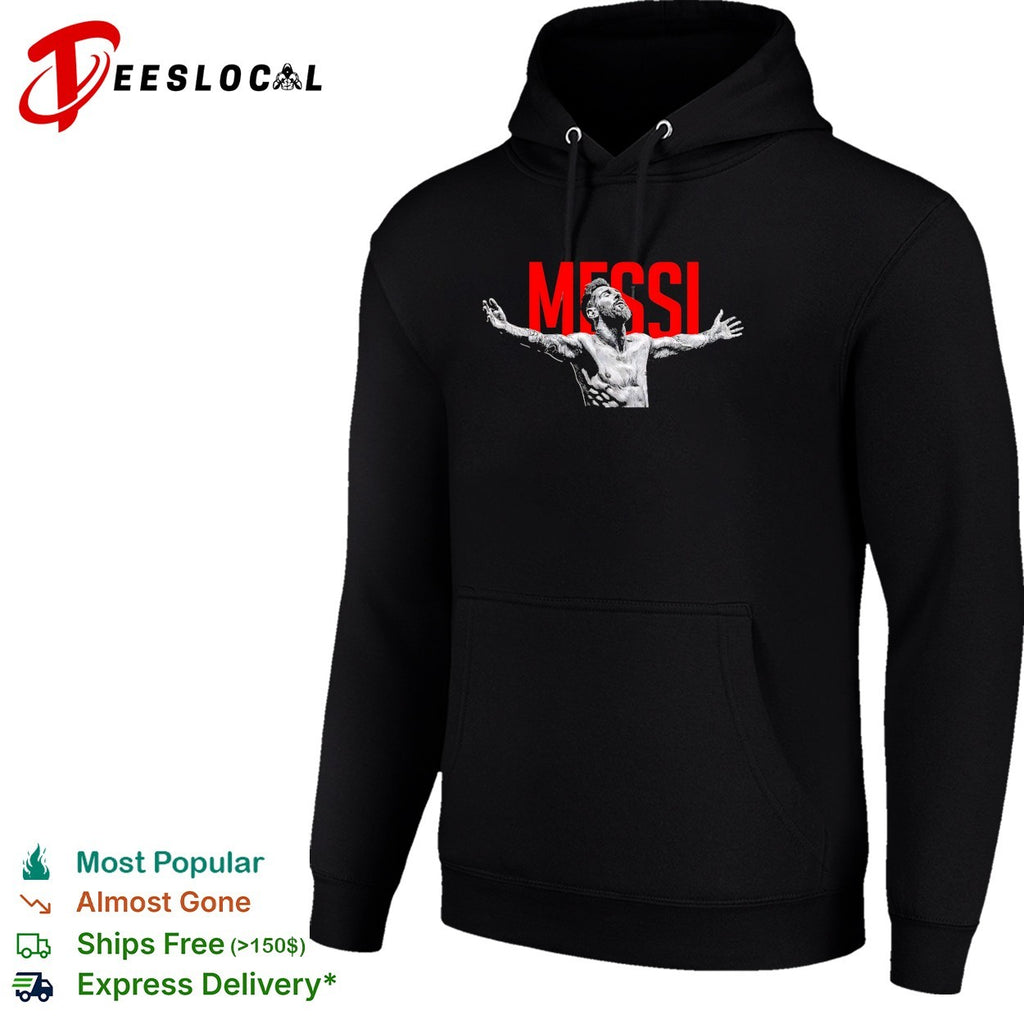 Messi dramatic engraving sketch leaping shirt