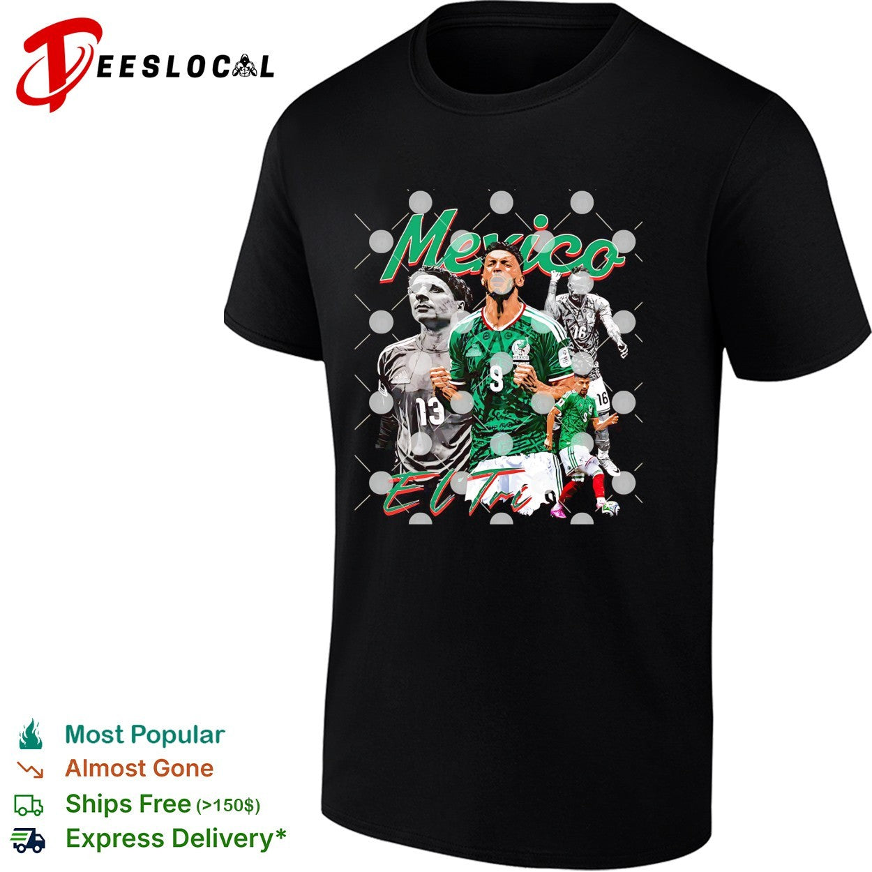 Mexico El Tricolor Mexico Soccer graphic shirt