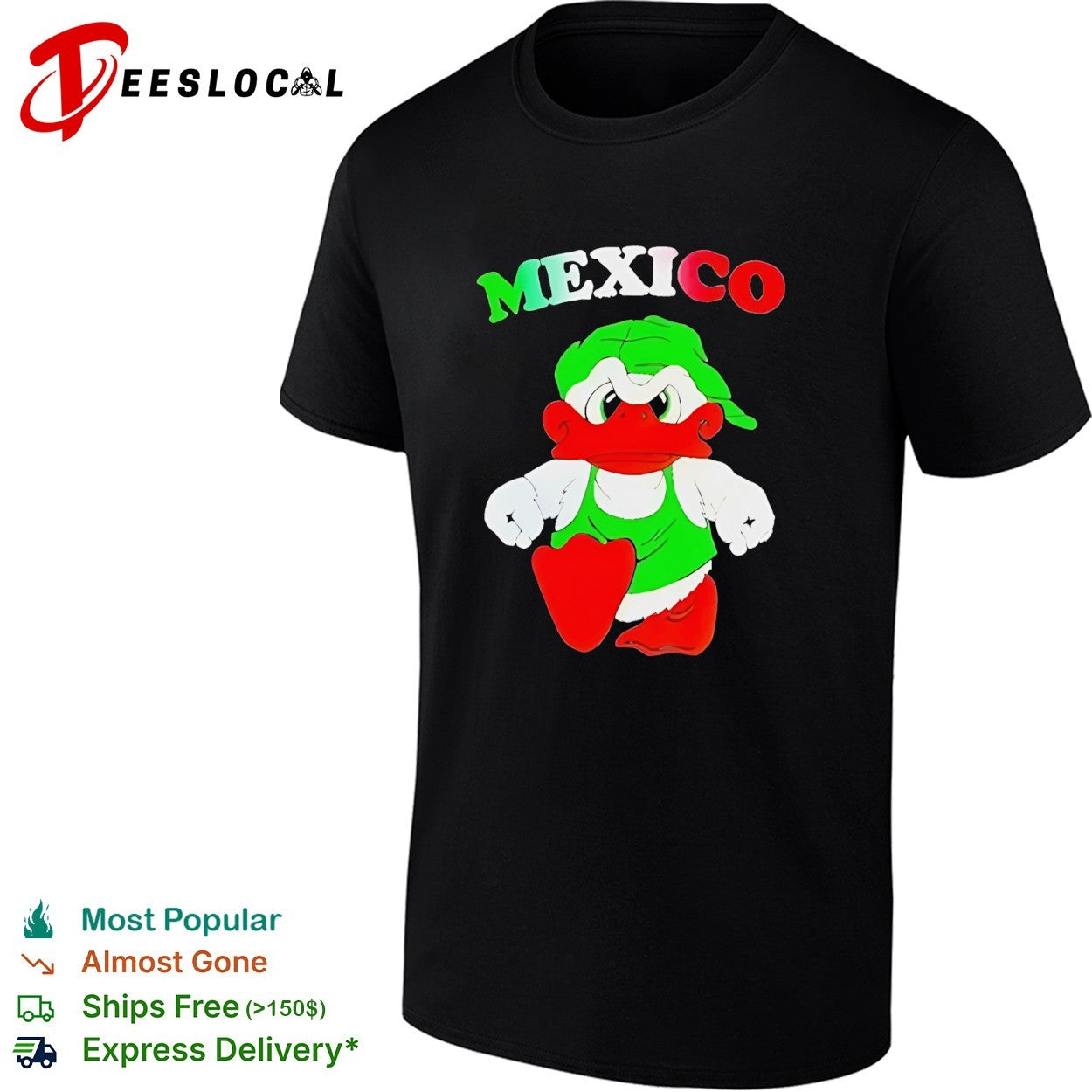 Mexico cartoon duck mascot shirt