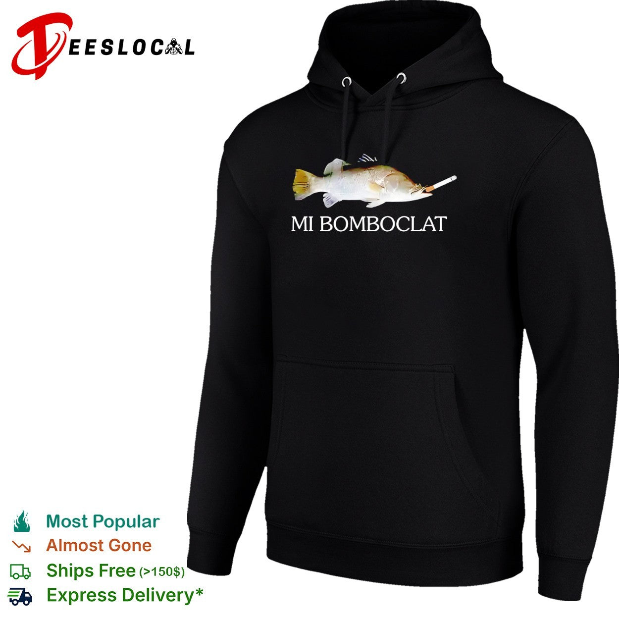 Mi Bomboclat Fish Smoking a Cigarette shirt