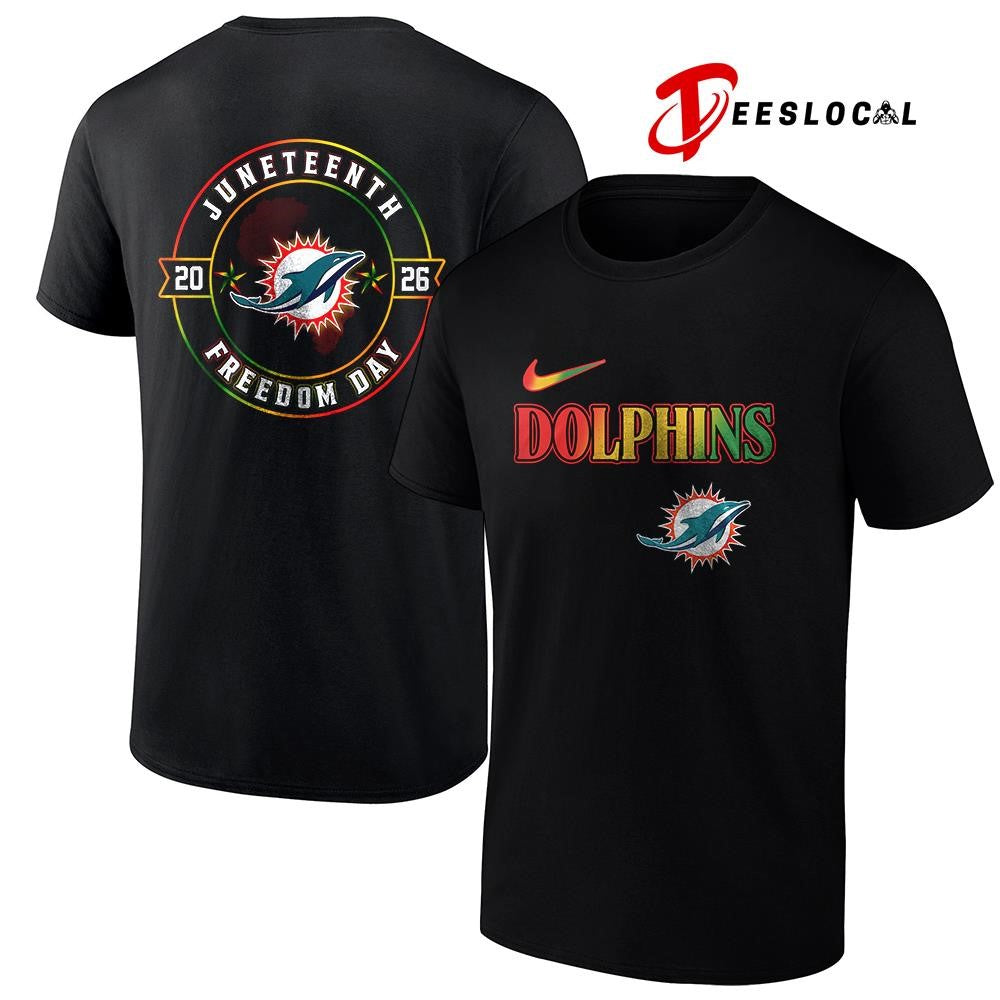 Miami Dolphins x Juneteenth Strong freedom day logo shirt