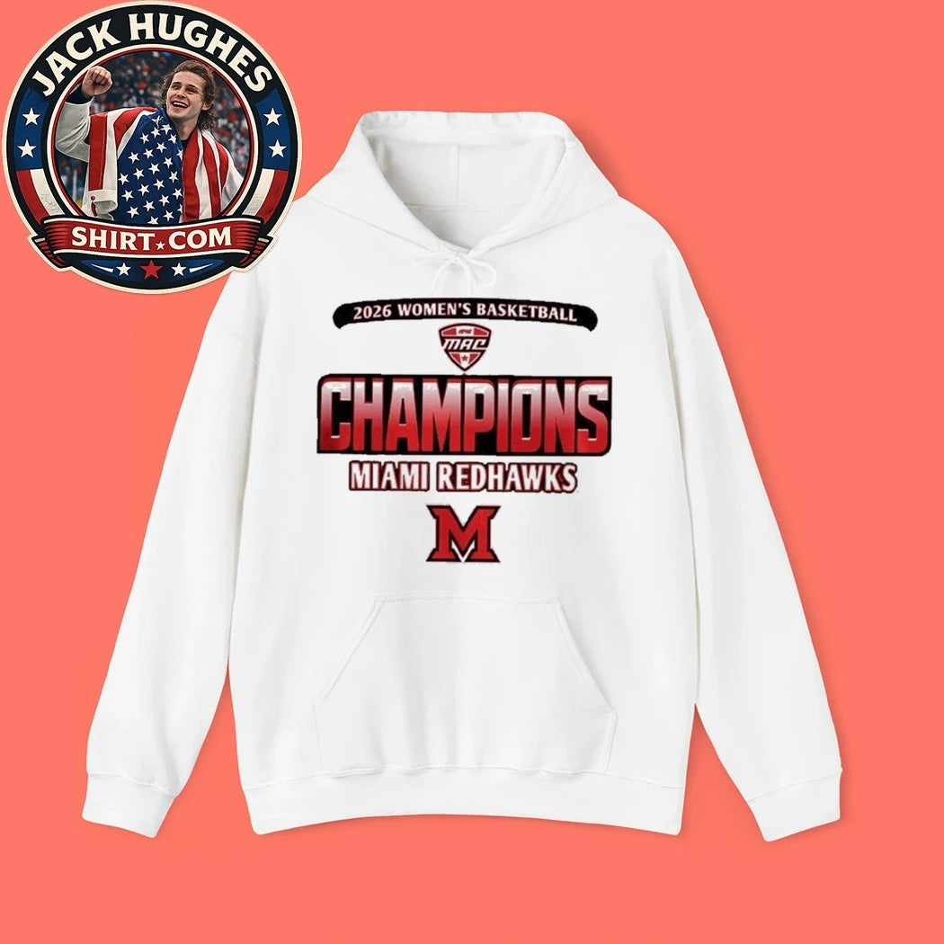 Miami RedHawks Women’s Basketball 2026 MAC Regular Season Champions Rally House Locker Room Logo T-Shirt