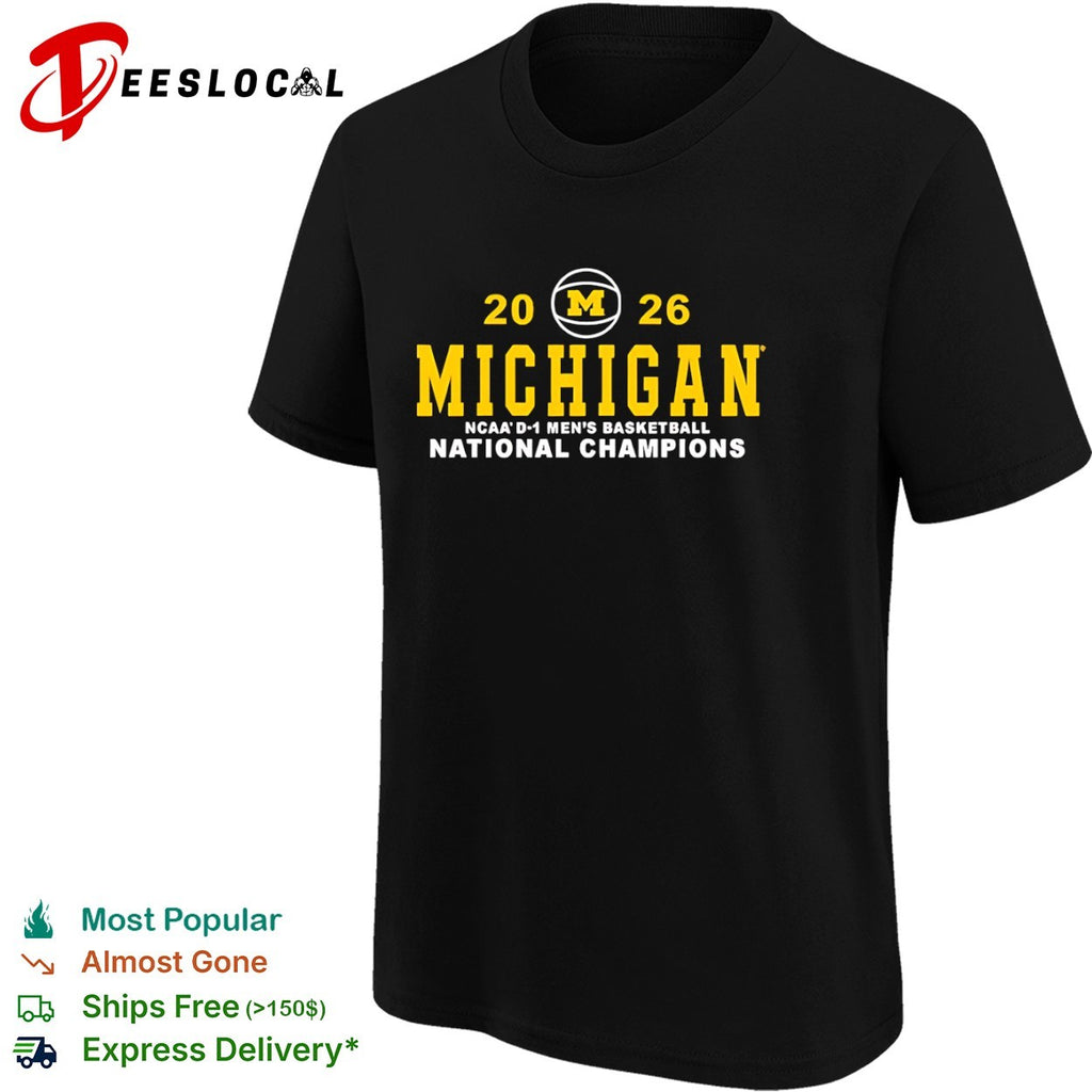 Michigan Wolverines 2026 NCAA DI Men’s Basketball National Champions shirt