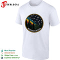 Midnight Rider pine forest night sky retro circle shirt