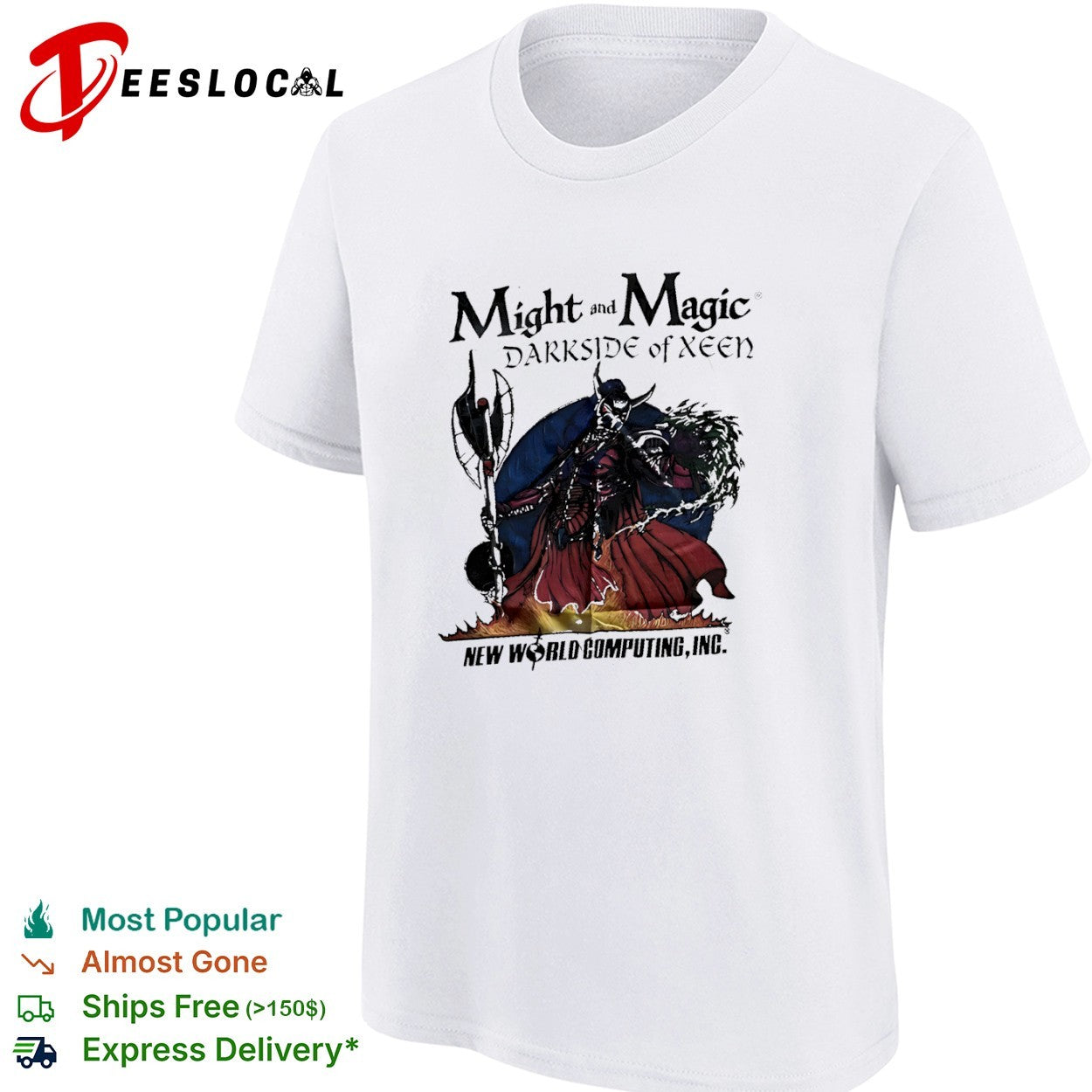 Might and Magic Darkside of Xeen New World Computing Inc villain warrior shirt