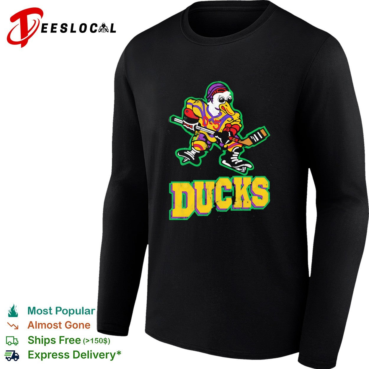 Mighty Ducks mascot hockey shirt