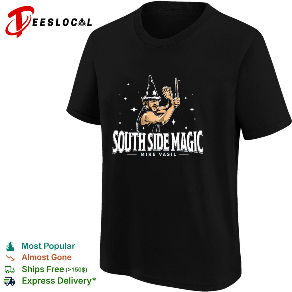 Mike Vasil South Side magic wizard wand shirt