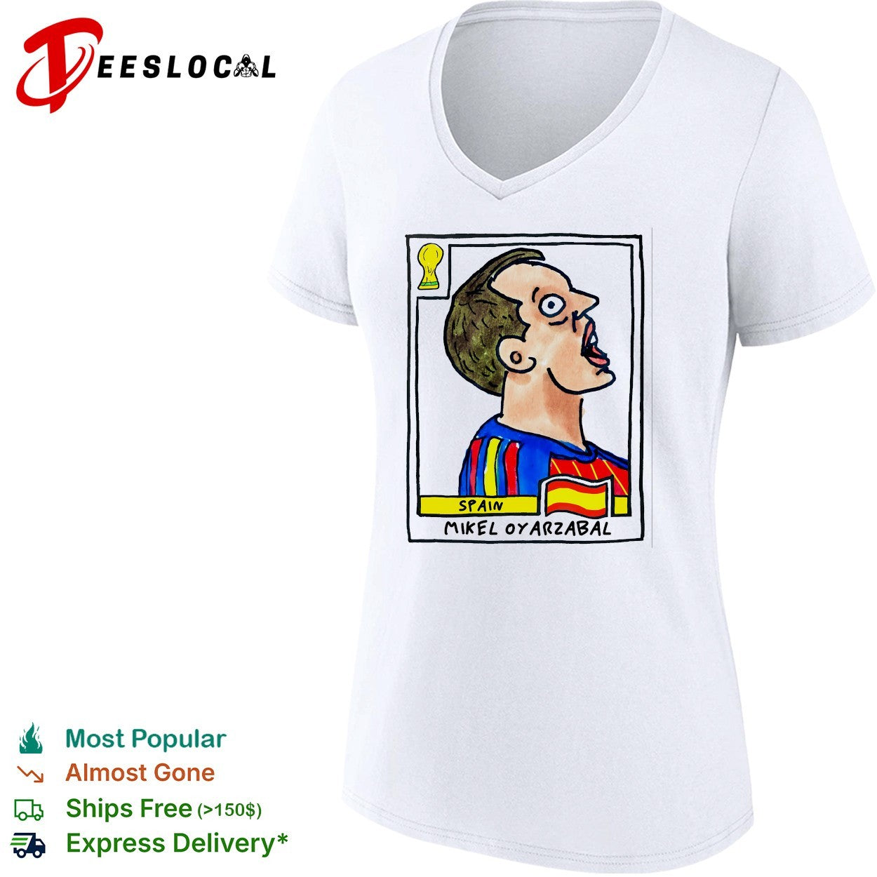 Mikel Oyarzabal Spain soccer player artistic collectible card shirt