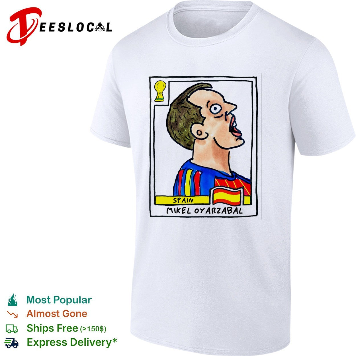 Mikel Oyarzabal Spain soccer player artistic collectible card shirt