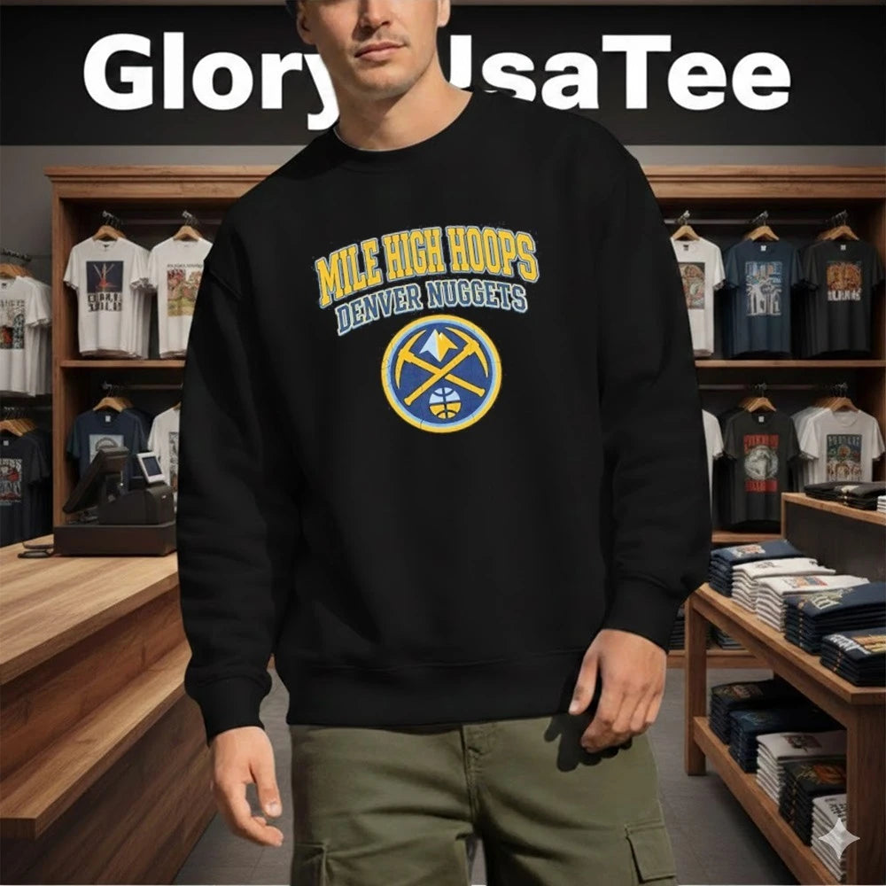 Mile High Hoops Denver Nuggets Colorado Basketball Graphic Shirt