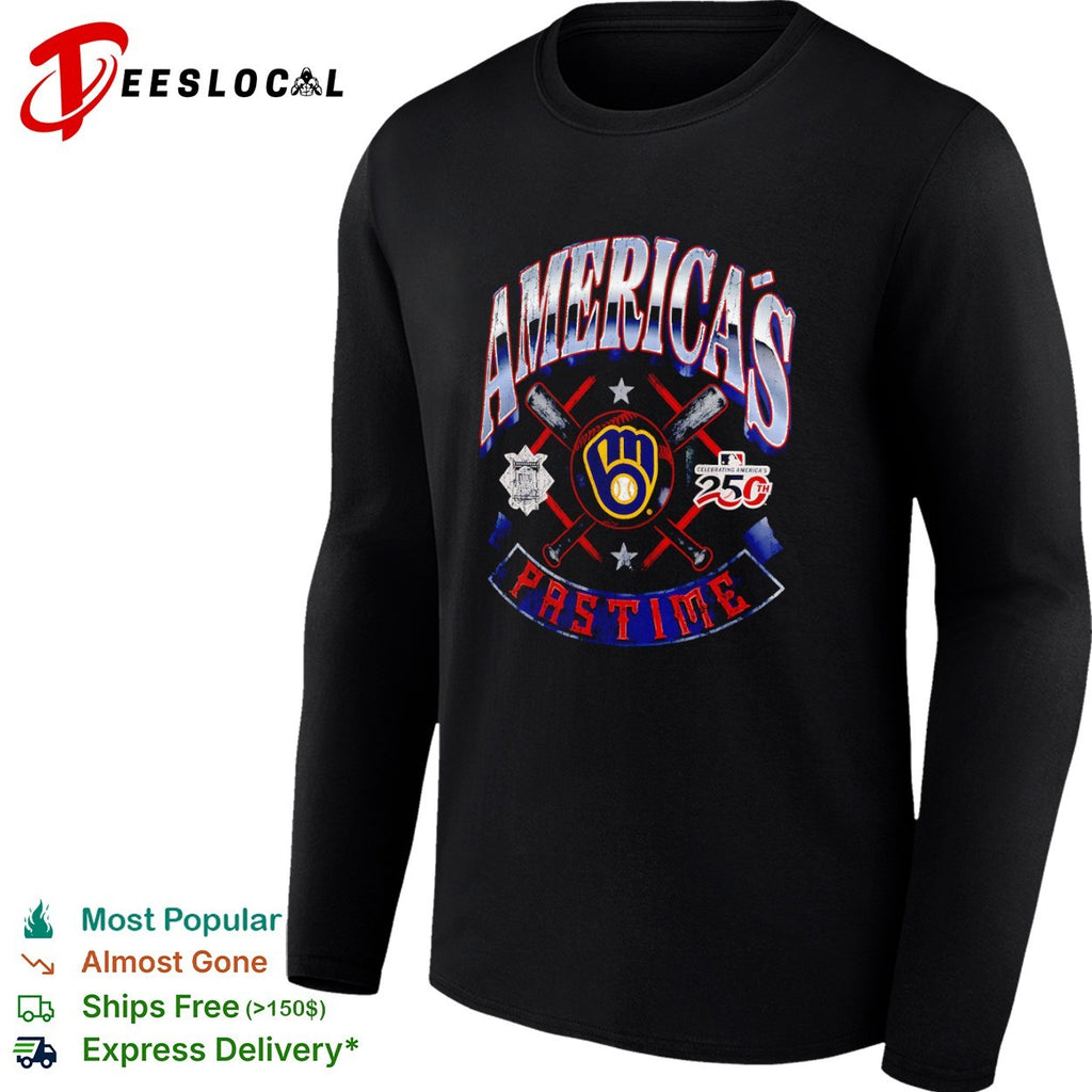 Milwaukee Brewers Americas Pastime Celebrating Americas 250th League Baseball shirt