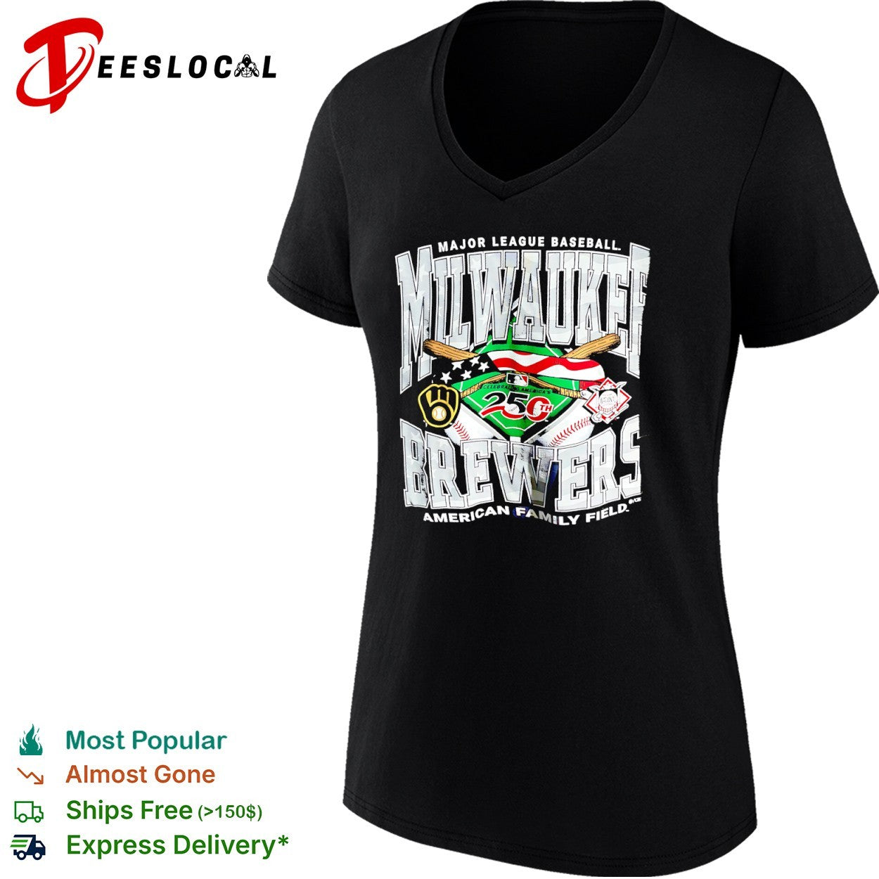 Milwaukee Brewers Major League Baseball Celebrating America 250th American Family shirt