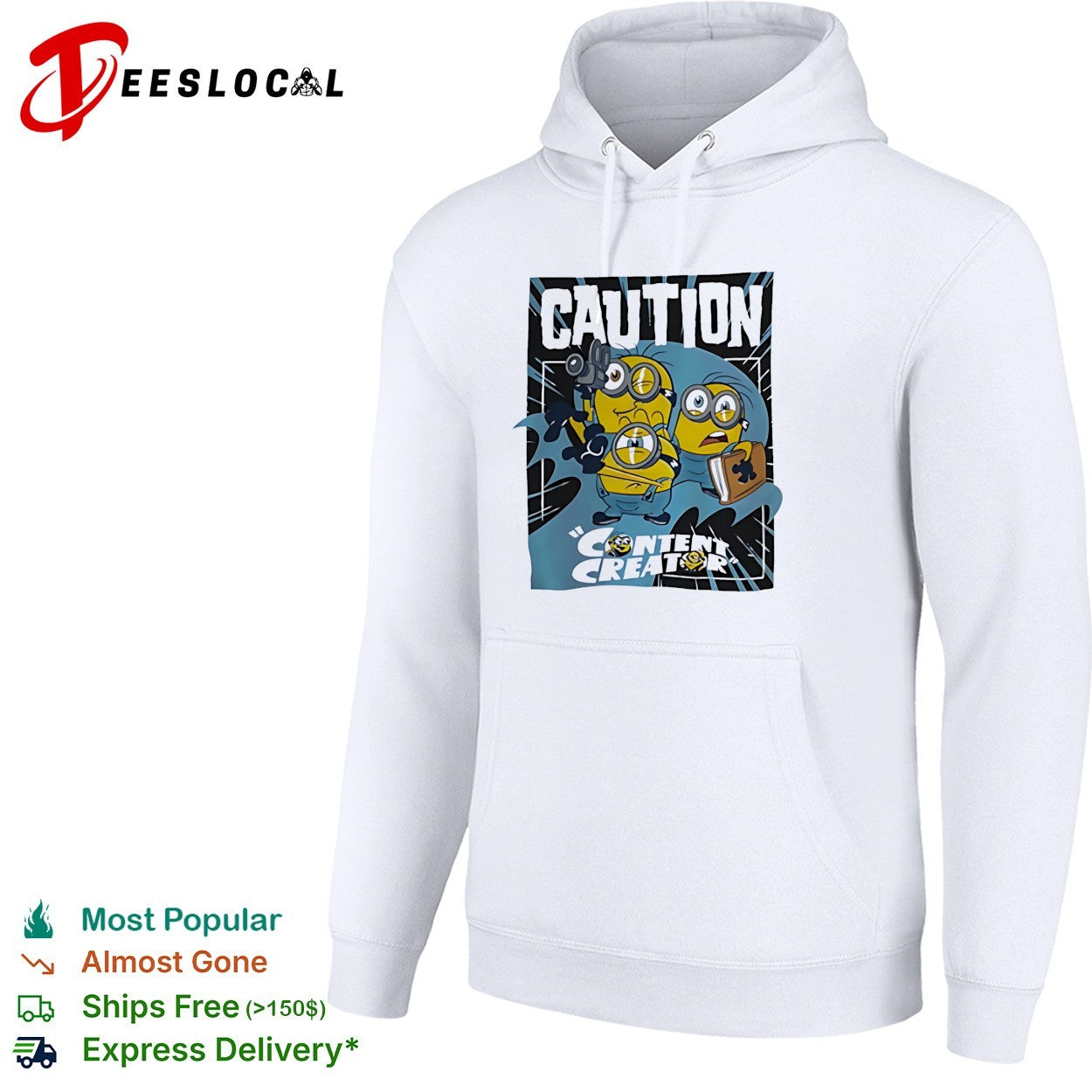 Minions content creator camera book shirt