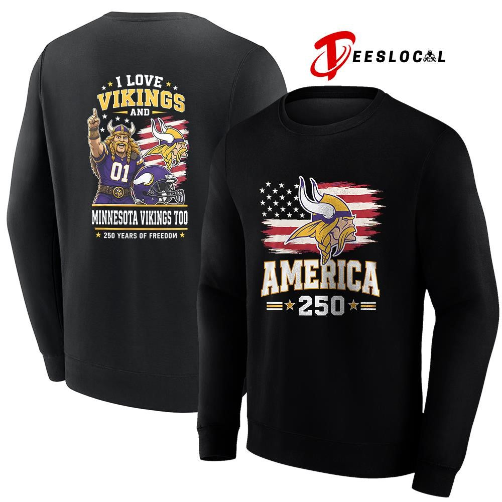 Minnesota Vikings 250 years of freedom mascot shirt