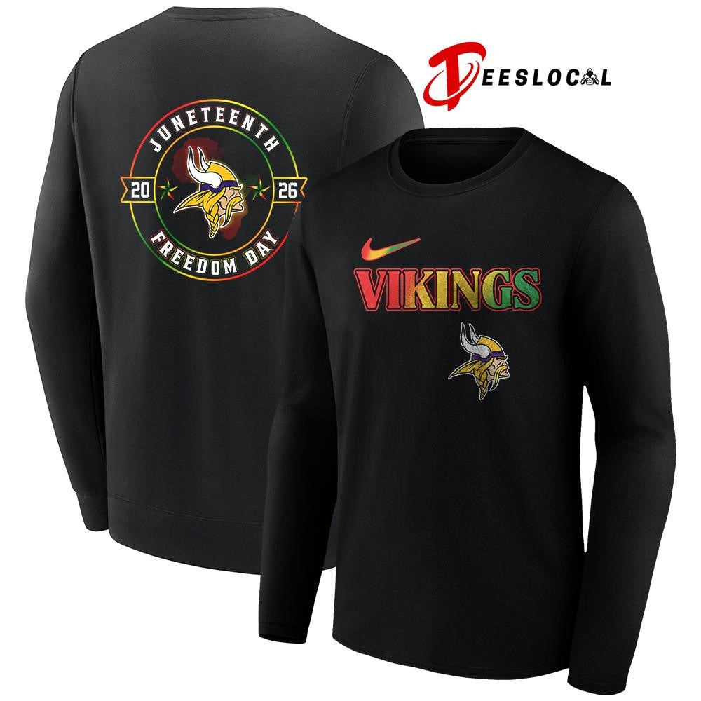Minnesota Vikings x Juneteenth Strong freedom day logo shirt