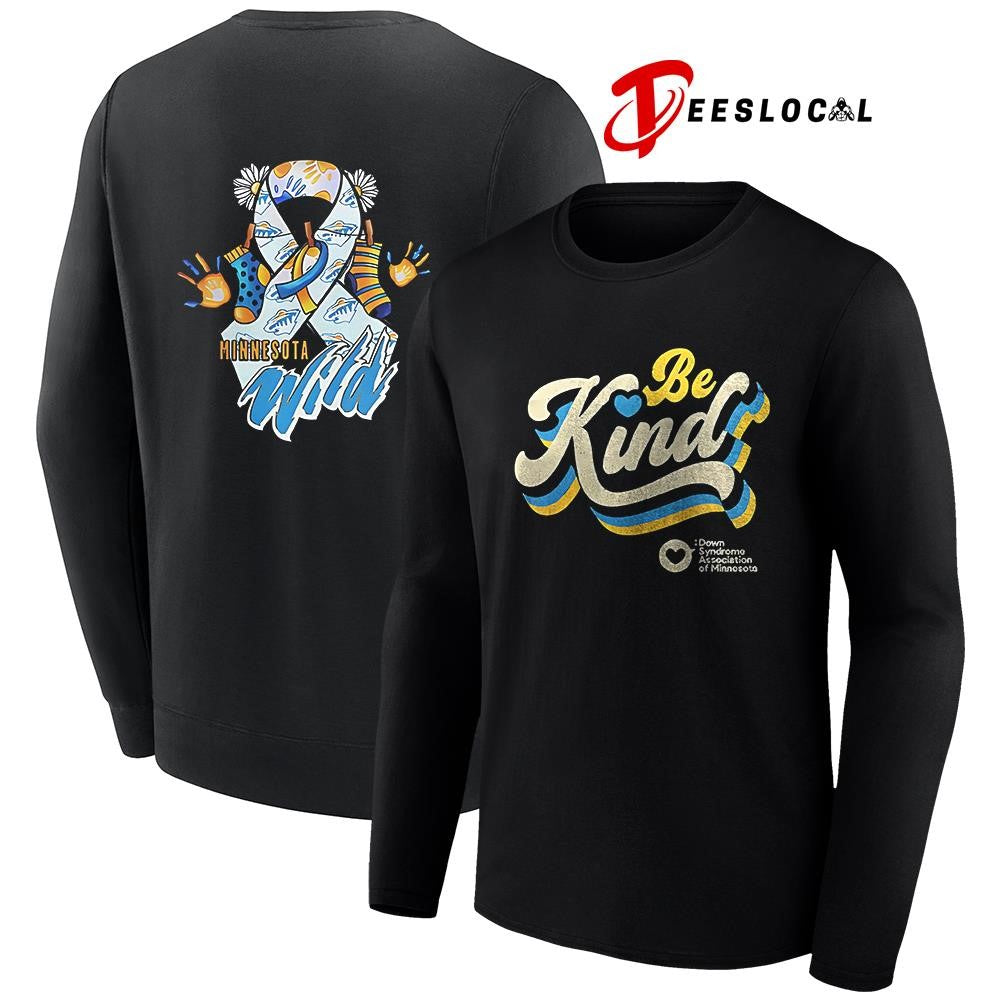 Minnesota Wild be kind Down Syndrome awareness day shirt