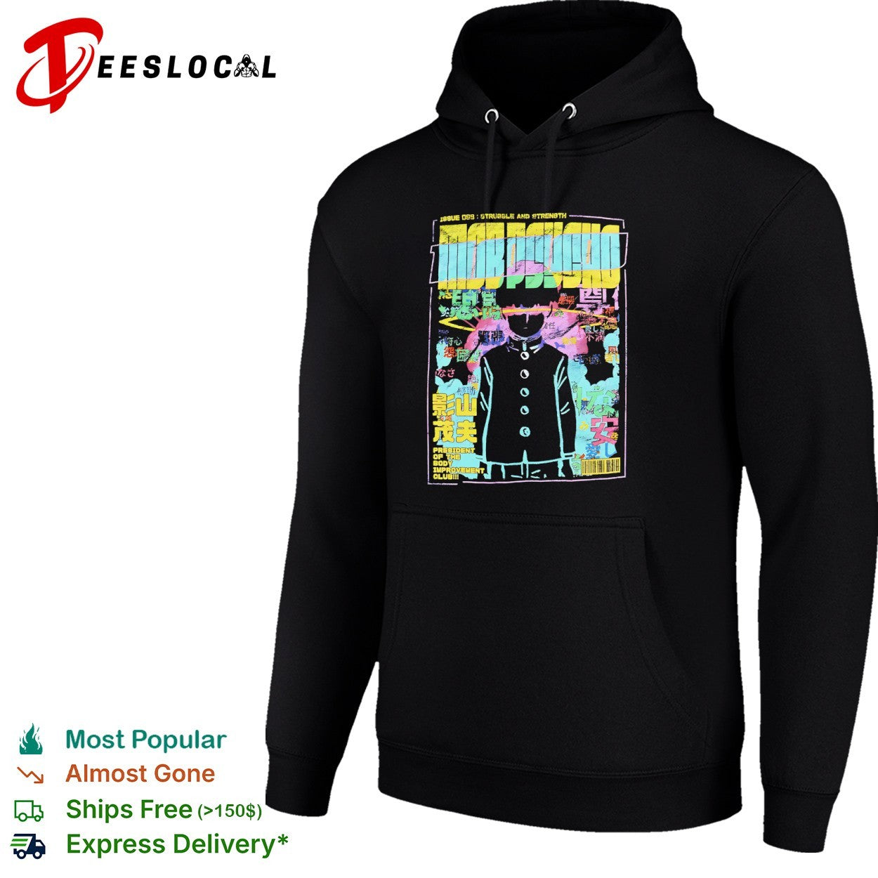 Mob Psycho 100 Shigeo Kageyama Struggle and Strength President of the Body Improvement shirt