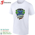 Monster face badge this land was made for you and me shirt