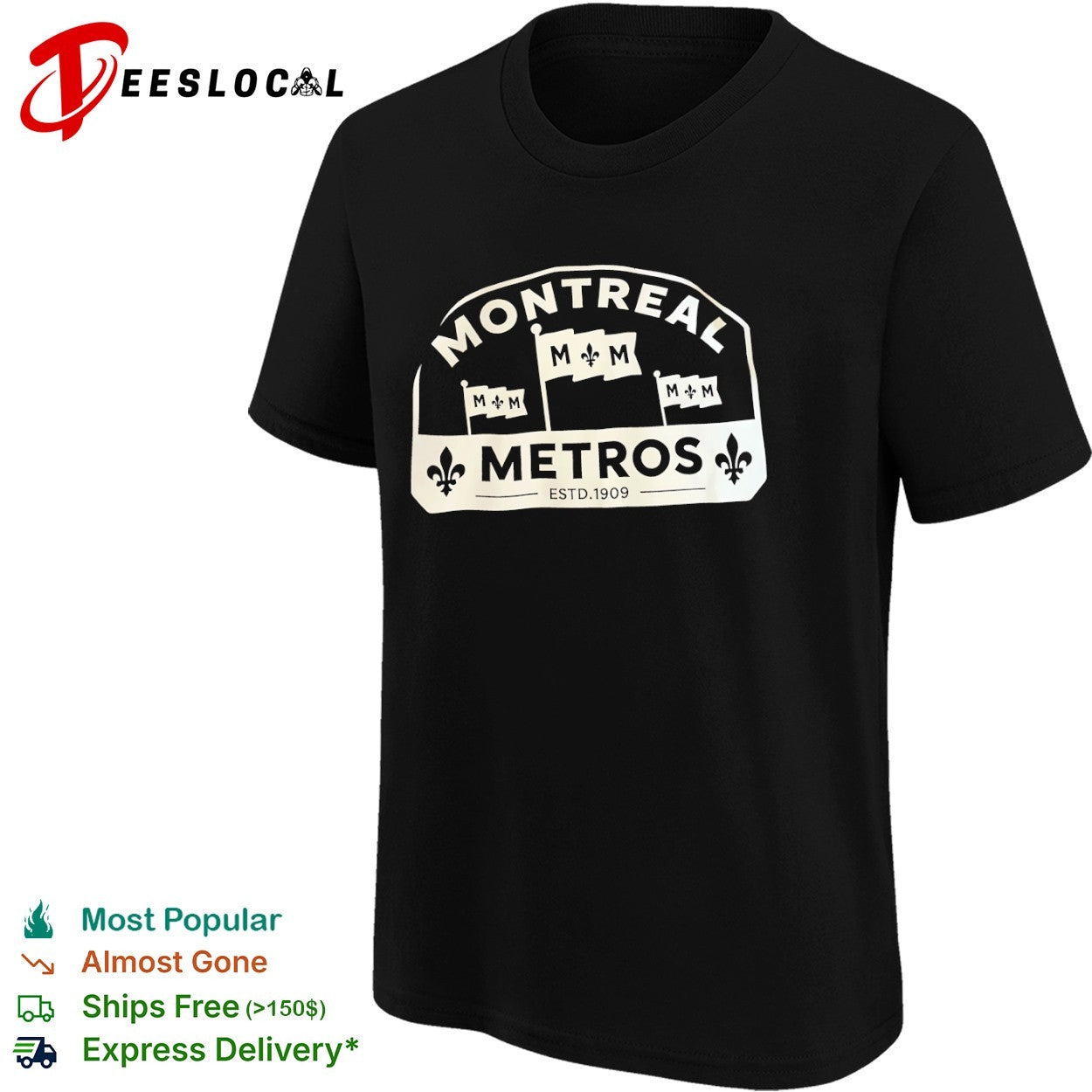Montreal Metros vintage baseball flags estd 1909 shirt
