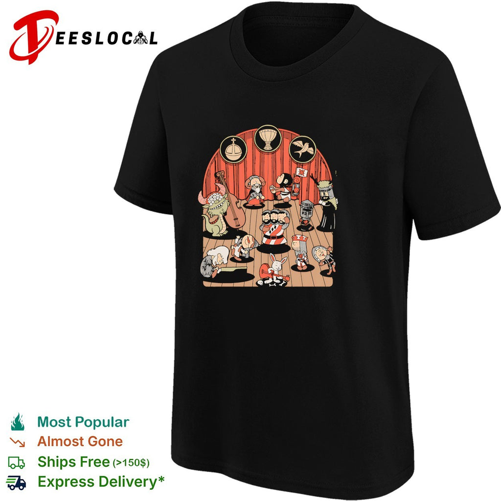 Monty Python Holy Grail knights arena scene shirt