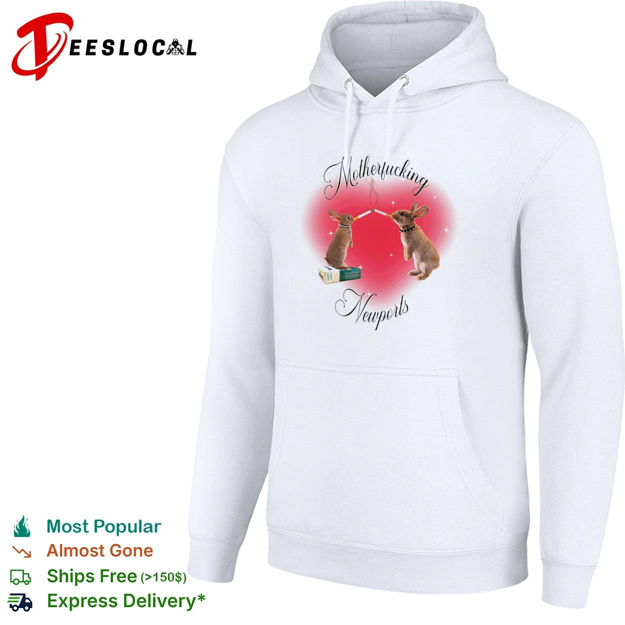 Motherfucking Newports Rabbit Smoking Cigarette Shirt
