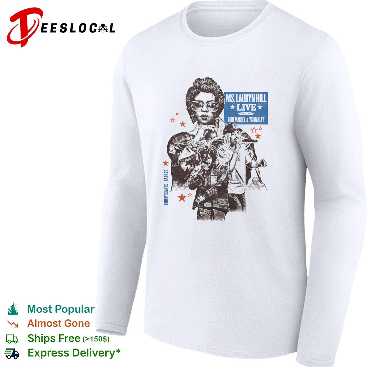 Ms Lauryn Hill Zion Marley YG Marley live Canary Islands February 2026 shirt
