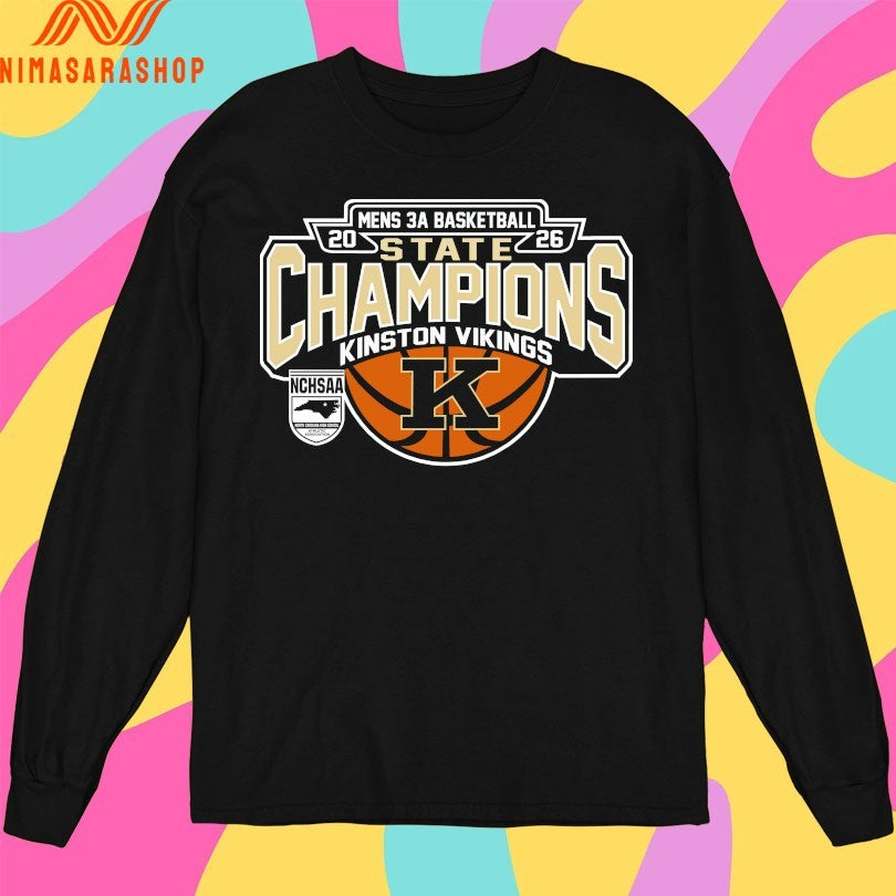 NCHSAA Men’s 3a Basketball State Champions Kinston Vikings 2026 Shirts