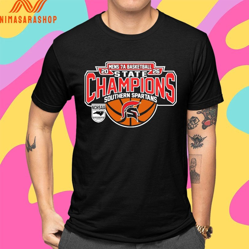 NCHSAA Men’s 7a Basketball State Champions Southern Spartans 2026 Shirts