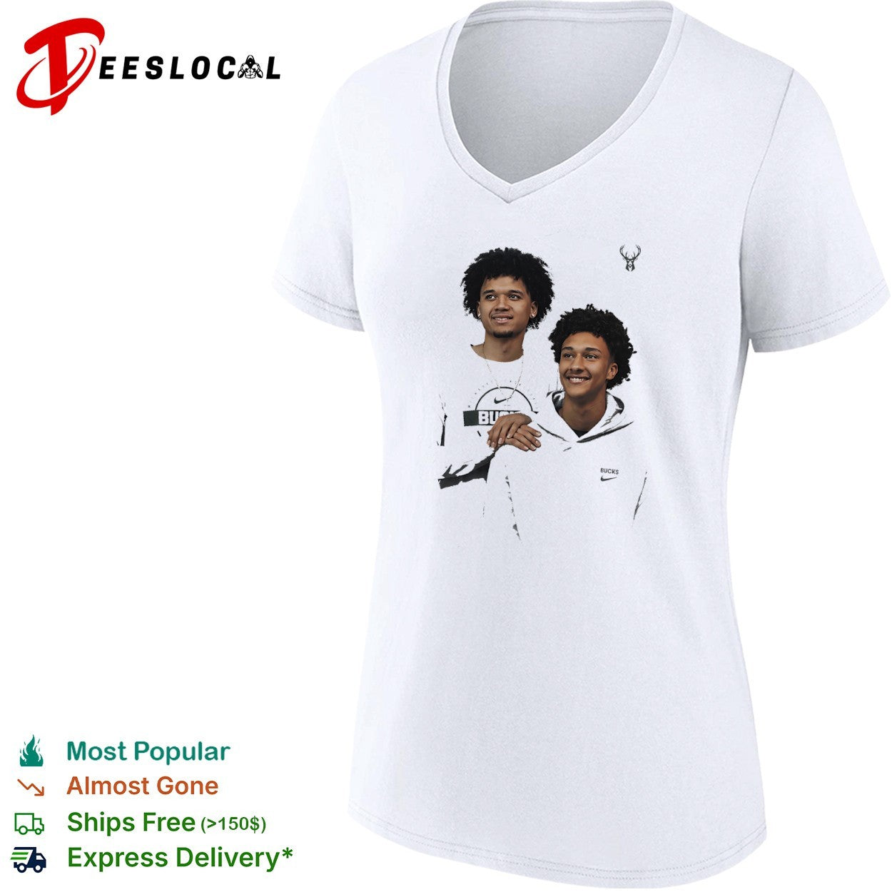 Nate Ament and Brayden Burries Milwaukee Bucks basketball step brothers shirt