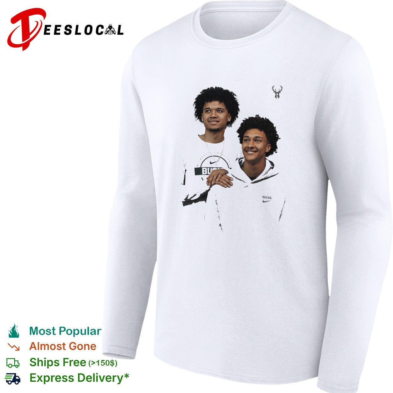 Nate Ament and Brayden Burries Milwaukee Bucks basketball step brothers shirt