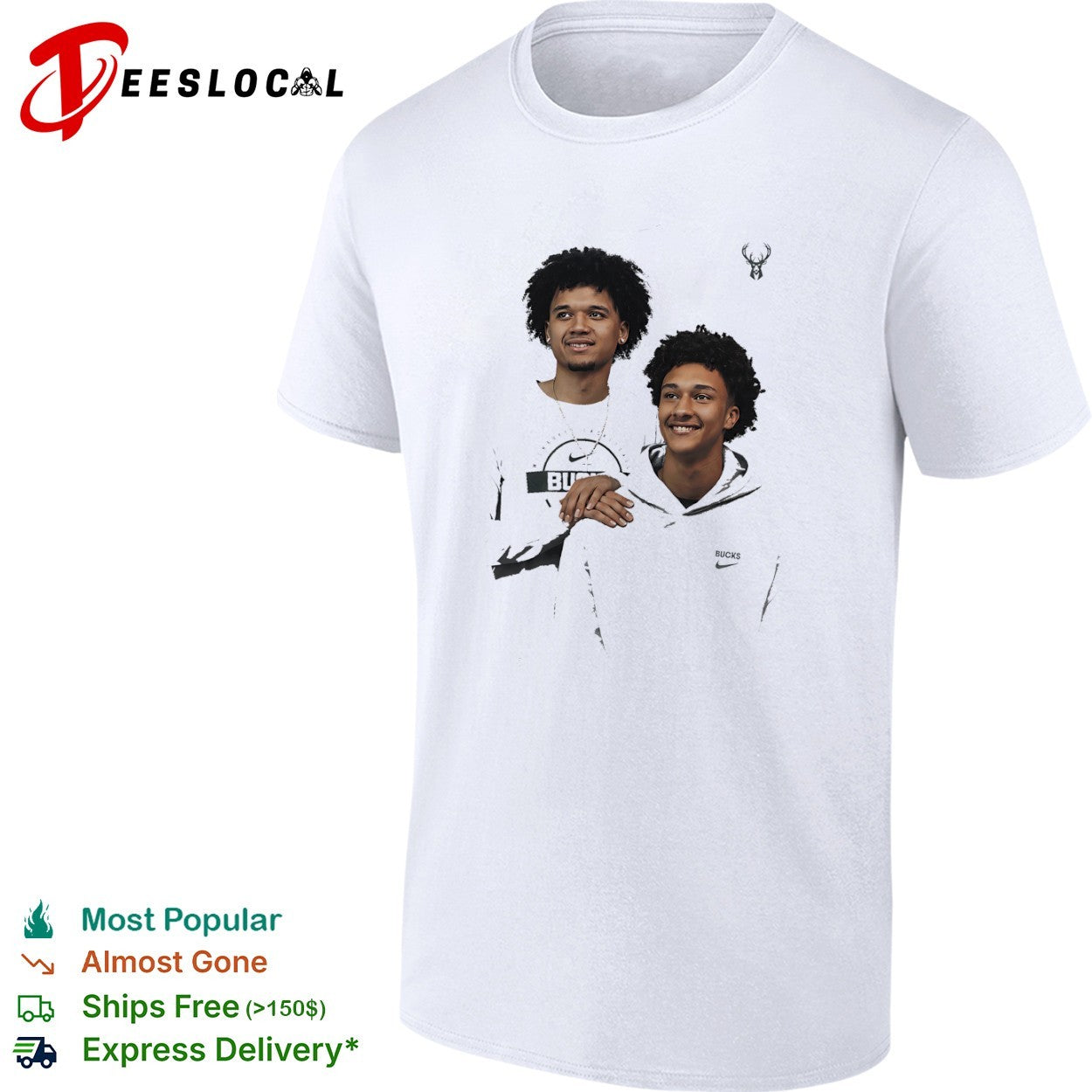 Nate Ament and Brayden Burries Milwaukee Bucks basketball step brothers shirt