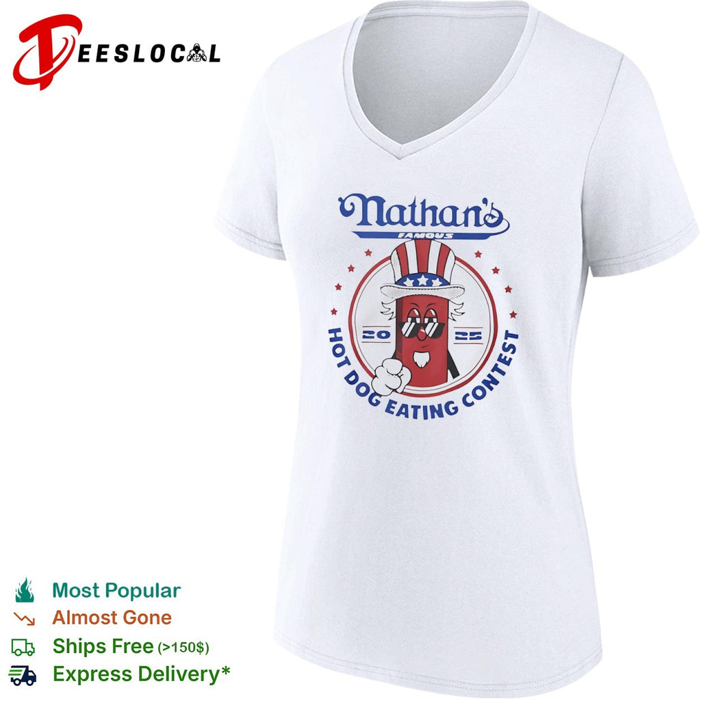 Nathans Famous Uncle Sam hot dog eating contest 2025 shirt
