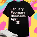 Nebraska Cornhuskers Men’s Basketball January February Huskers April Shirts