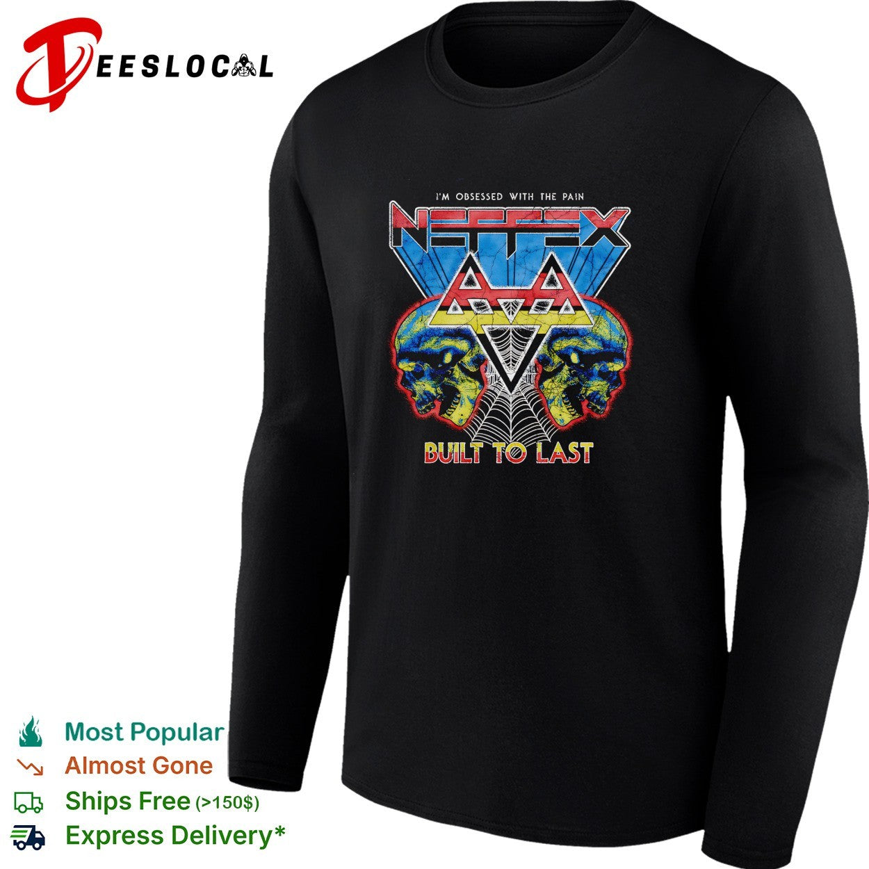 Neffex built to last I’m obsessed with the pain skulls spiderweb shirt