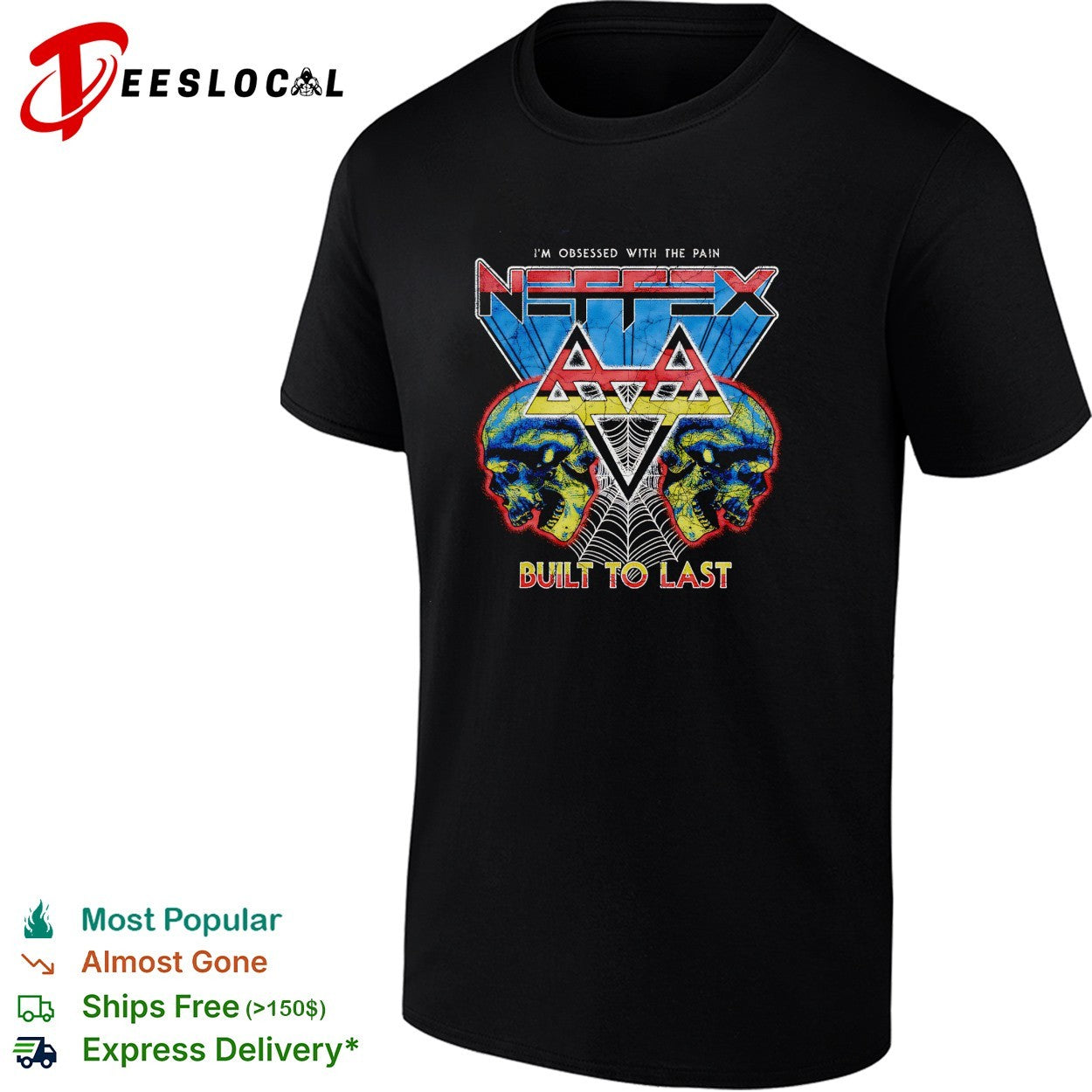 Neffex built to last I’m obsessed with the pain skulls spiderweb shirt