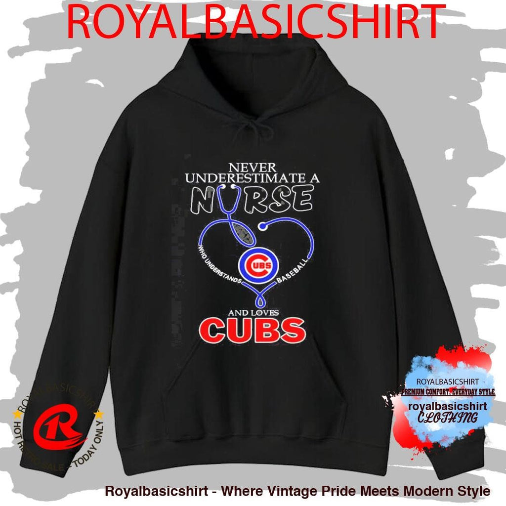 Never Underestimate A Nurse Who Understands Baseball And Loves Chicago Cubs Shirt