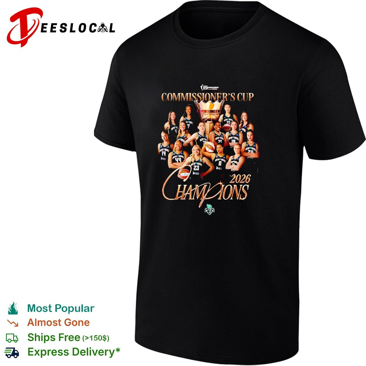 New York Liberty 2026 WNBA Commissioners Cup Champions shirt