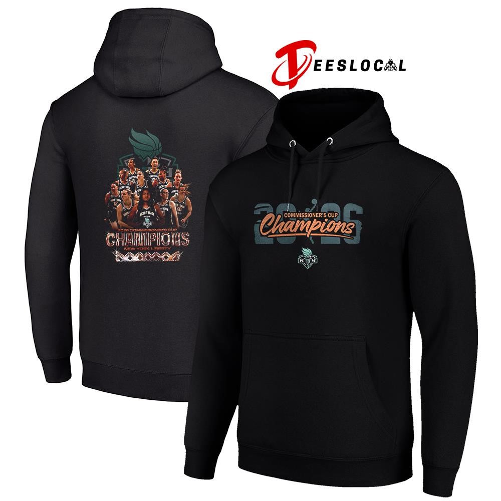 New York Liberty 2026 WNBA Commissioner’s Cup Champions team graphic shirt