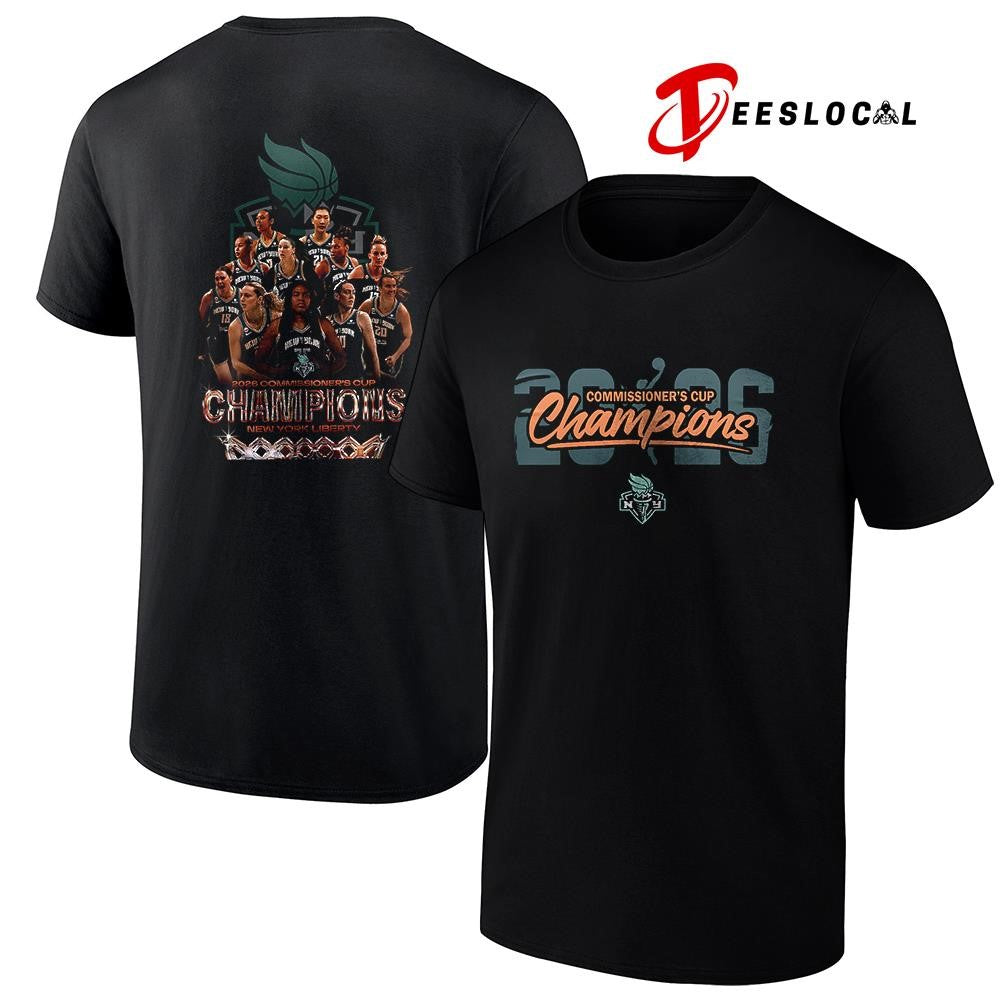 New York Liberty 2026 WNBA Commissioner’s Cup Champions team graphic shirt