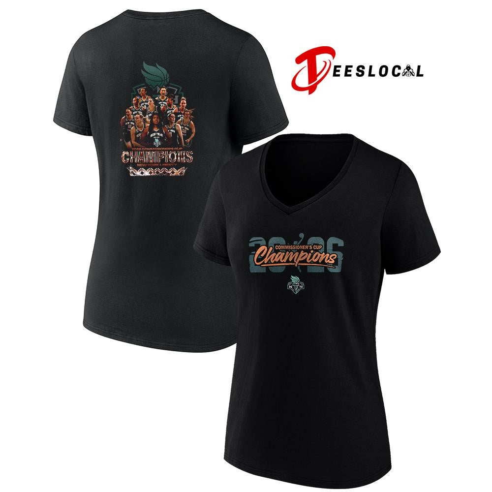 New York Liberty 2026 WNBA Commissioner’s Cup Champions team graphic shirt