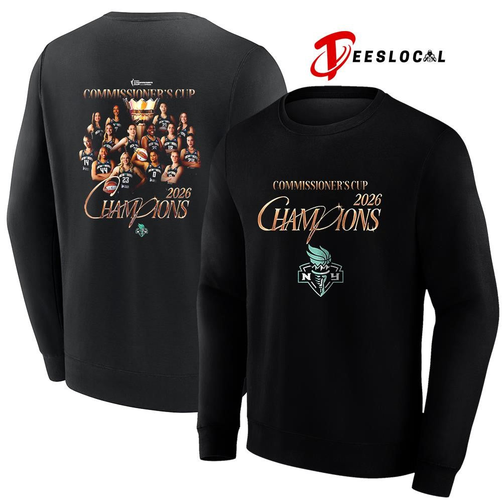 New York Liberty WNBA Champions Commissioner’s cup graphic shirt