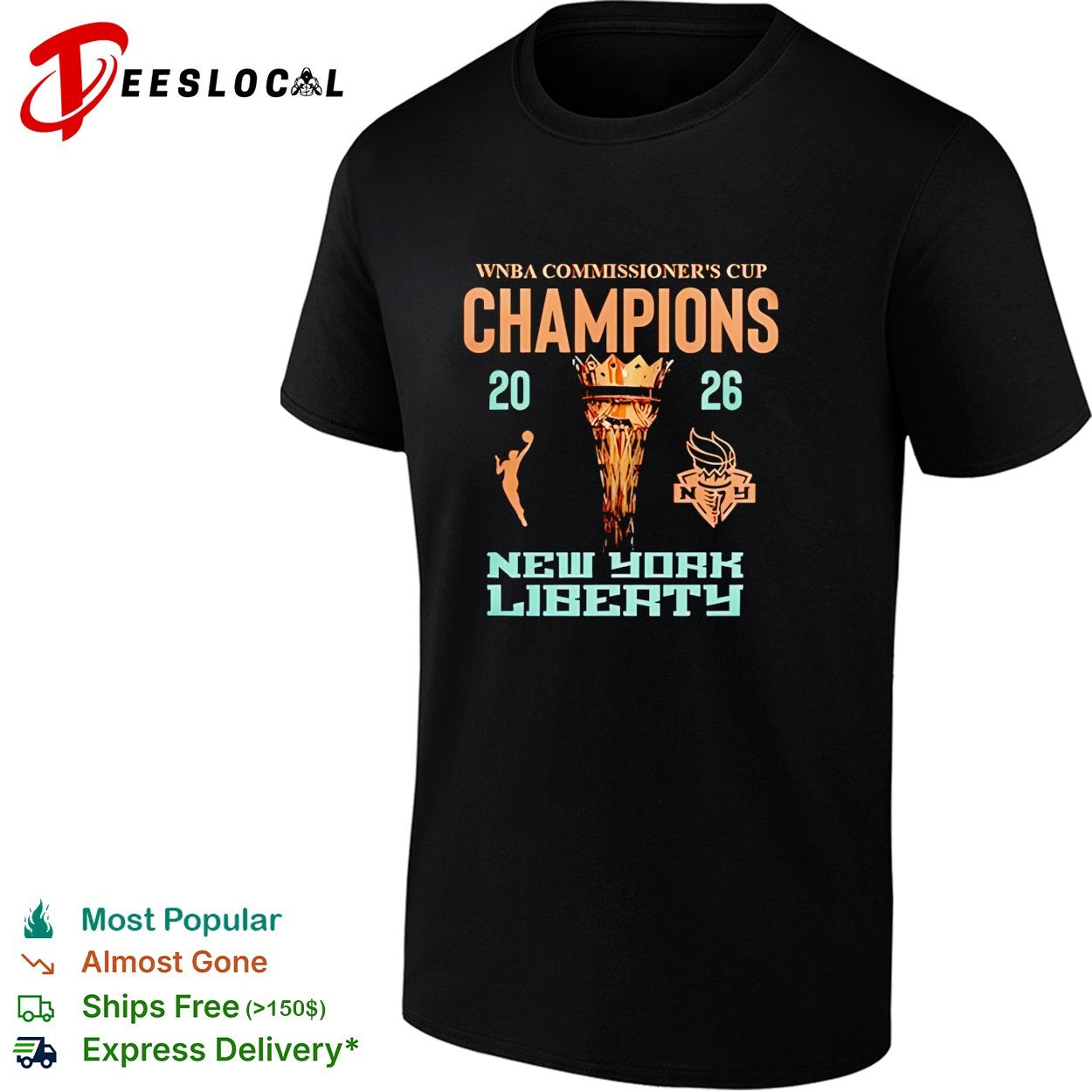 New York Liberty WNBA Commissioner’s Cup champions 2026 shirt