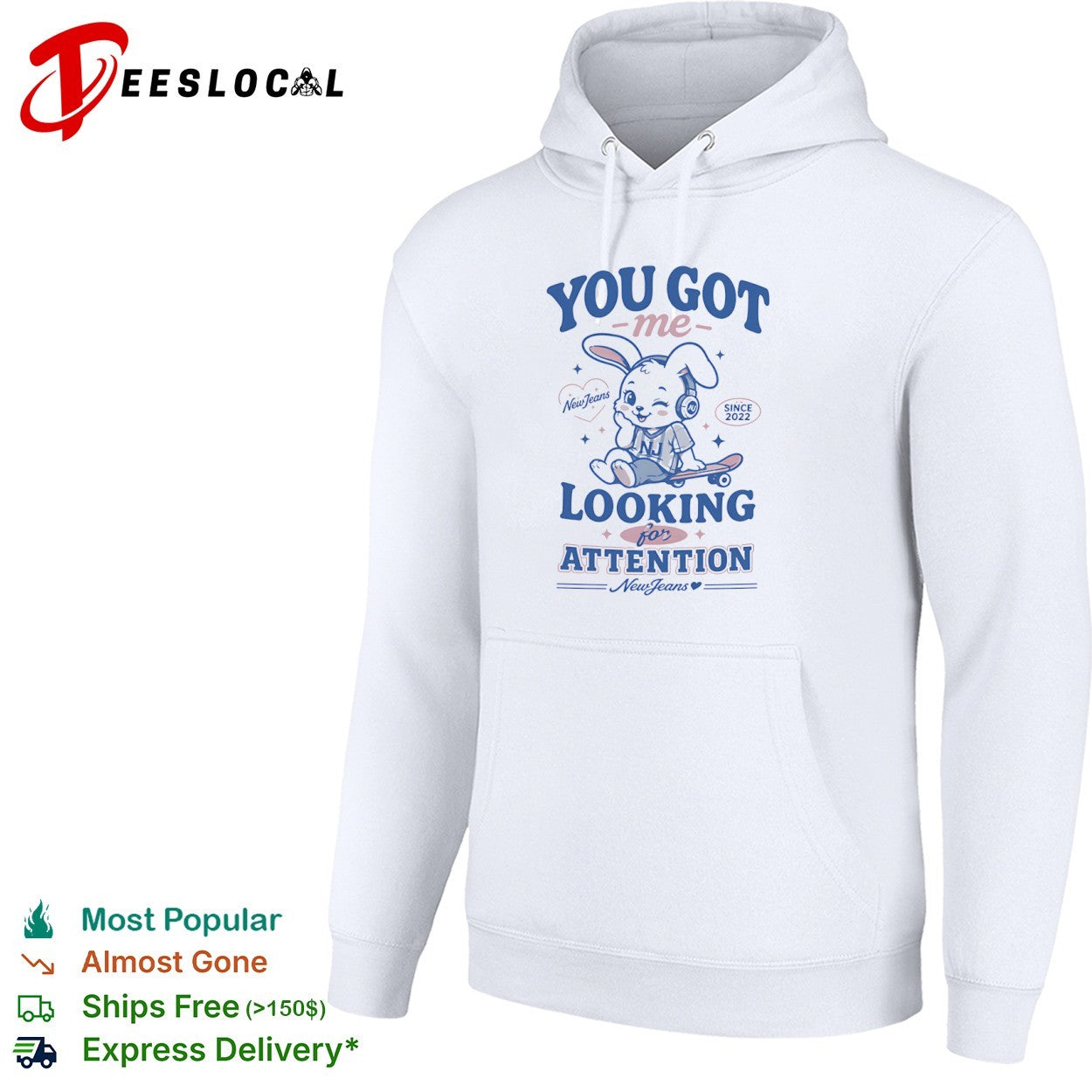 NewJeans You Got Me Looking for Attention Bunny shirt